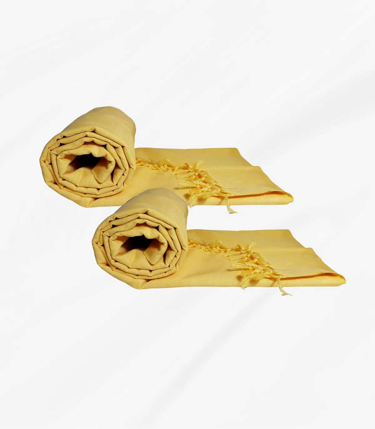 Pack of 2 Yellow Cotton Queen Size Bhagalpuri Dull All Season Blanket - Image 9