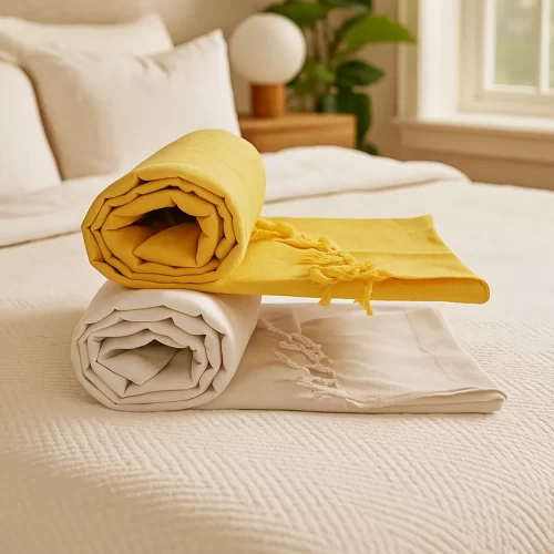 Pack of 2 Different Unicolor Cotton Queen Size Bhagalpuri Dull Blanket