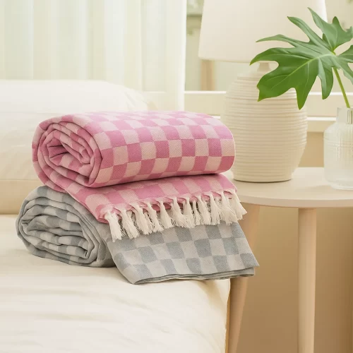 Pack of 2 3D Multicolor Cotton Queen Size Bhagalpuri Dull All Season Blanket