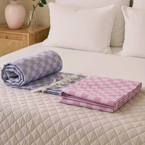 Pack of 2 3D Multicolor Cotton Queen Size Bhagalpuri Dull AC Blanket