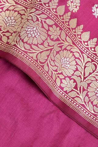 Handcrafted Pink Banarasi Pure Silk Saree | Authentic Kadwa Weave Handloom Saree - Image 3