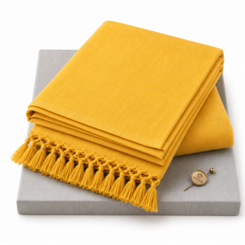 Thave Silk Luxury and Comfort Chadar with Organic Bhagalpuri Silky Cotton Chadar with Extra Soft Feel (240 x 130 cm – Yellow)