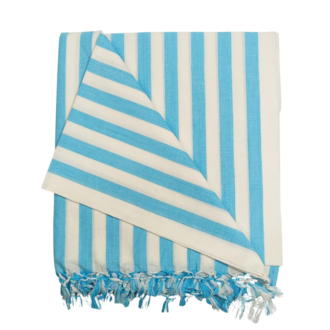 Blue White Line Print Chadar - Image 6