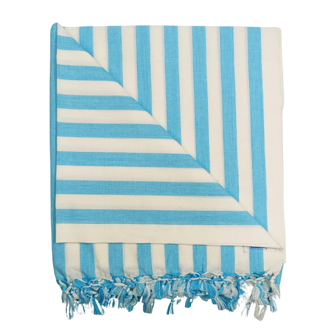 Blue White Line Print Chadar - Image 7