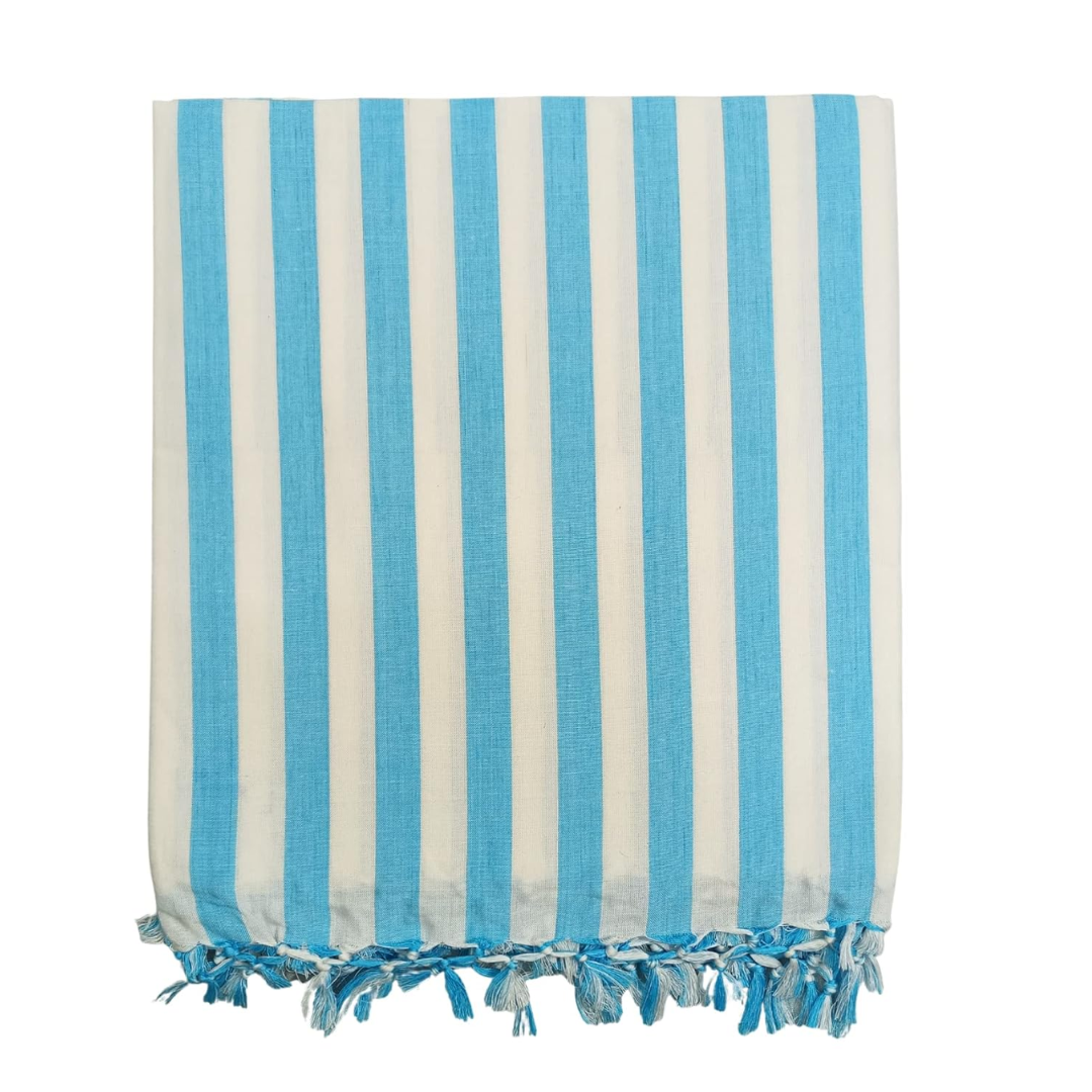 Blue White Line Print Chadar - Image 2